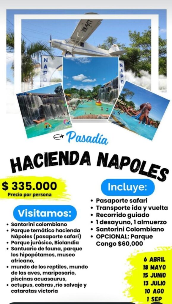 Tour a hacienda Nápoles Colombia